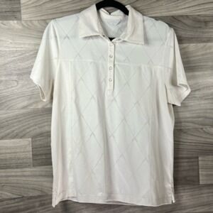 Callaway Womens Golf Polo Shirt White Diamond Short Sleeve Athletic Breathable S